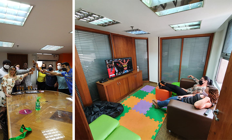 Sala de descanso é inaugurada no 9° andar