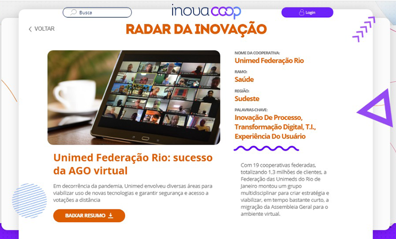 Federação Rio é destaque na Inovacoop