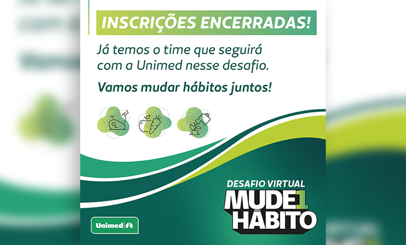 Fim das inscrições, Desafio Unimed começará em 19 de abril