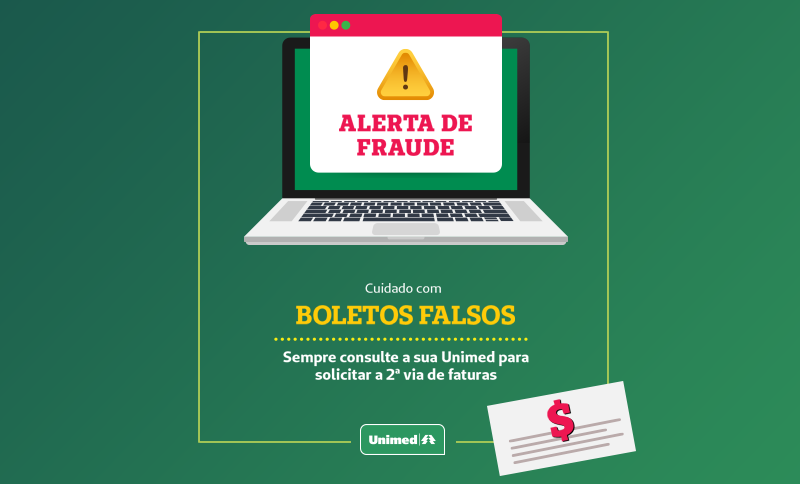 Alerta para golpe de boletos falsos da Unimed