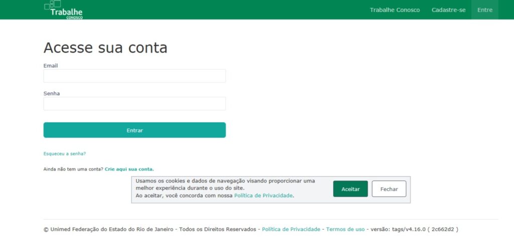 Trabalhe Conosco recebe novas funcionalidades