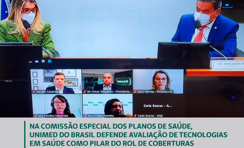 Na Comissão especial dos planos de saúde, Unimed do Brasil defende avaliação de tecnologias em saúde como pilar do Rol de Coberturas