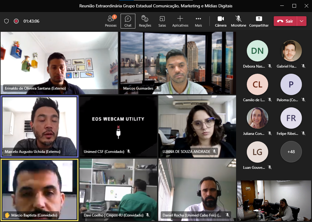 Federadas participam de reunião extraordinária do Grupo Estadual de Comunicação, Marketing e Mídias Digitais  